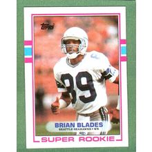 Brian Blades #182 [Rookie] 1989 Topps