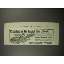 1911 Western Wheeled Scraper Co. Elevating Grader Ad