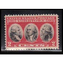 703 2c Yorktown Just Clears MNH Z0419
