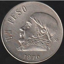 1970 Mexico 1 Peso Coin