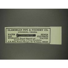 1910 Glamorgan Pipe & Foundry Co. Ad