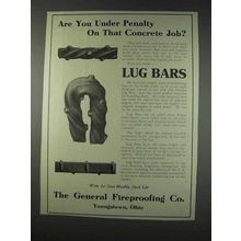 1910 General Fireproofing Co. Lug Bars Ad - Penalty