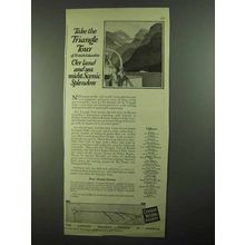 1925 Canadian National Railways Ad - Triangle Tour