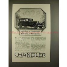 1928 Chandler Car Ad - Styled for the Boulevards!!