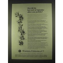 1967 Harris, Upham & Co. Ad - Last Week in September