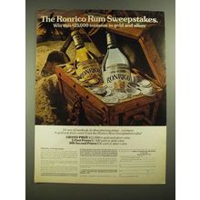 1980 Ronrico Rum Ad - The Ronrico Rum Sweepstakes