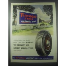 1954 Firestone Tires Ad - Firestone tyres consistently good
