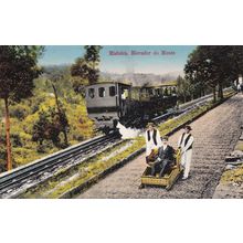 Madeira Elevador e Carro de Monte Portugal Old Postcard