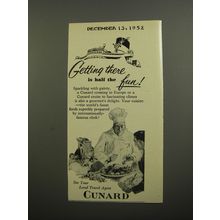 1952 Cunard Cruise Advertisement