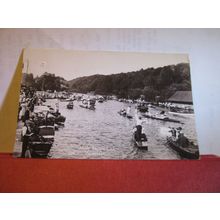 OUTSIDE BOULTERS LOCK, MAIDENHEAD BERKSHIRE, used antique postcard RP 1916 pm #