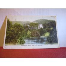 HOTEL FROM GARDENS, GRANGE-OVER-SANDS, Cumbria used antique postcard 1908 pm =