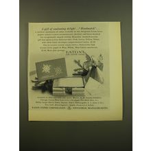 1961 Eaton's Fine Letter Papers Ad - A gift of continuing delight.. Moodmatch
