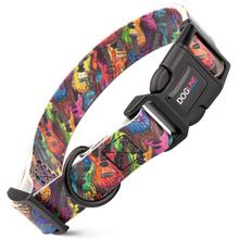 Dog Pet Guitars Quick Release Printed Collar 3/4" x 12" - 19"