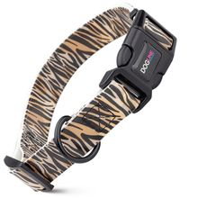 Dog Pet Tiger Print Quick Release Printed Collar 3/4" x 12" - 19"