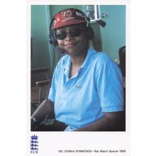 Donna Symmonds Test Match Commentator TCCB Classic Cricket Photo Postcard