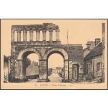 Porte d'Arroux, Autun, c.1930s - Taverne et Chandioux CPSM LL98