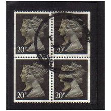 1990 GB DEFINIVE QUEENS BLOCK 20P F/U SG-1469L
