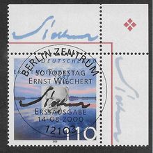 GER 2000 110pf 'ERNST WIECHERT' (CORNER MARGIN) FINE USED (EBID75-364)