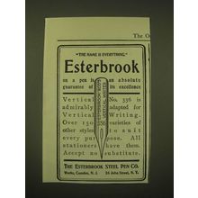 1902 Esterbrook Steel Pen Vertical No. 556 Ad - The name is everything
