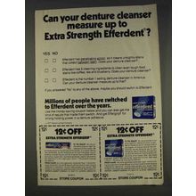 1977 Efferdent Denture Cleanser Ad - Measure Up