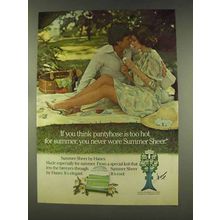 1977 Hanes Summer Sheer Pantyhose Ad - Think Too Hot