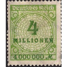GERMANY, EMPIRE, Inflation, green 1923, 4000000M