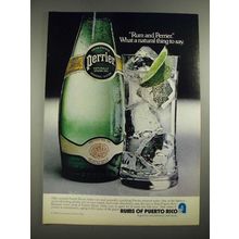 1982 Rums of Puerto Rico Ad - Rum and Perrier