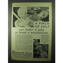 1931 Pneumatic Scale Packaging Machinery Ad - Salt