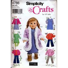 Simplicity 18" Doll Clothes Pattern #4786