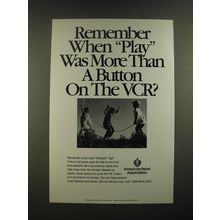 1995 American Heart Association Ad - Remember when play was more than a button