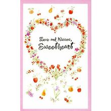 Love and Kisses Sweetheart - Valentines Greeting Card - V3-3