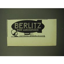 1950 Berlitz School of Language Ad - Berlitz for languages