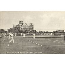 New Tennis Courts At Lowestoft Kensington Gardens Suffolk Old Postcard