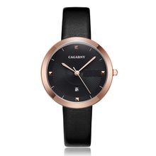 CAGARNY 6871 Fashion Life Waterproof Gold Shell Steel Band Quartz Watch, Gold Sh