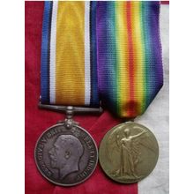 WORLD WAR ONE BRITISH WAR MEDAL & VICTORY SCOTTISH RIFLES Mc KRIMMON