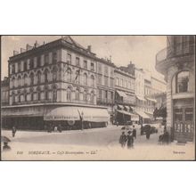 Café Montesquieu, Bordeaux, 1915 - Lévy CPA LL148