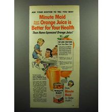 1952 Minute Maid Orange Juice Ad - Better for Health
