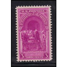854 3c Washington Inauguration Just Clears MNH U3284