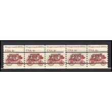 1898Ab 4c Stagecoach Fine MNH Dry Gum PNC 6/5 Line Gap AA0079