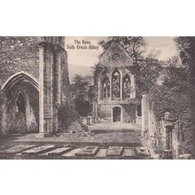 The Nave Valle Crucis Abbey Antique Postcard
