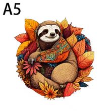 Cute Sloth Wooden Puzzle, Unique Animal Shapes, Educational Toys (A5)