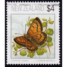 NEW ZEALAND 1991 Butterfly $4 Sc@1078 USED @O939