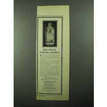 1922 Listerine Antiseptic Ad - Just What is Listerine