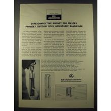 1965 Bell Telephone Laboratories Ad - Superconducting Magnet for Masers