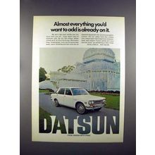 1972 Datsun 510 4-Door Sedan Car Ad - Everything!