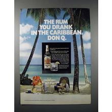 1972 Don Q Rum Ad - You Drank in the Caribbean