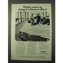 1972 GMAC Financing Ad - New Car in a Finance Office?