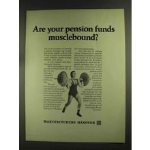 1972 Manufacturers Hanover Ad - Pension Funds