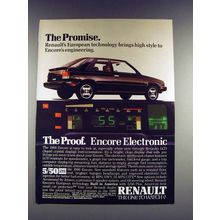 1986 Renault Encore Car Ad - The Promise!