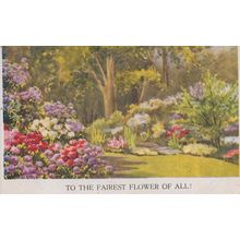The Fairest Flower Of All East Finchley London Old Antique Greetings Postcard